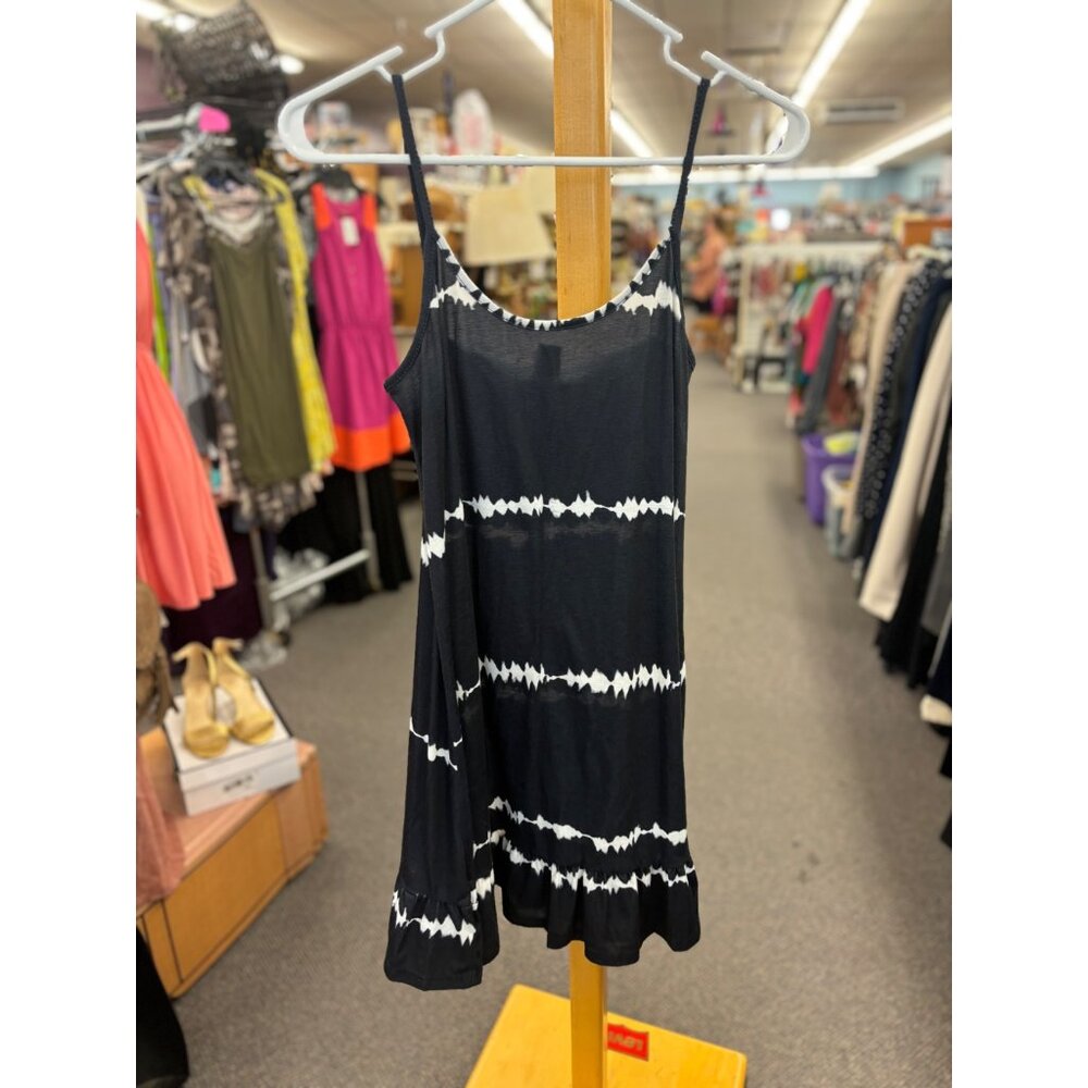 🛍️Shein Black & White Tie-Dye Tank Top Dress Size S Women